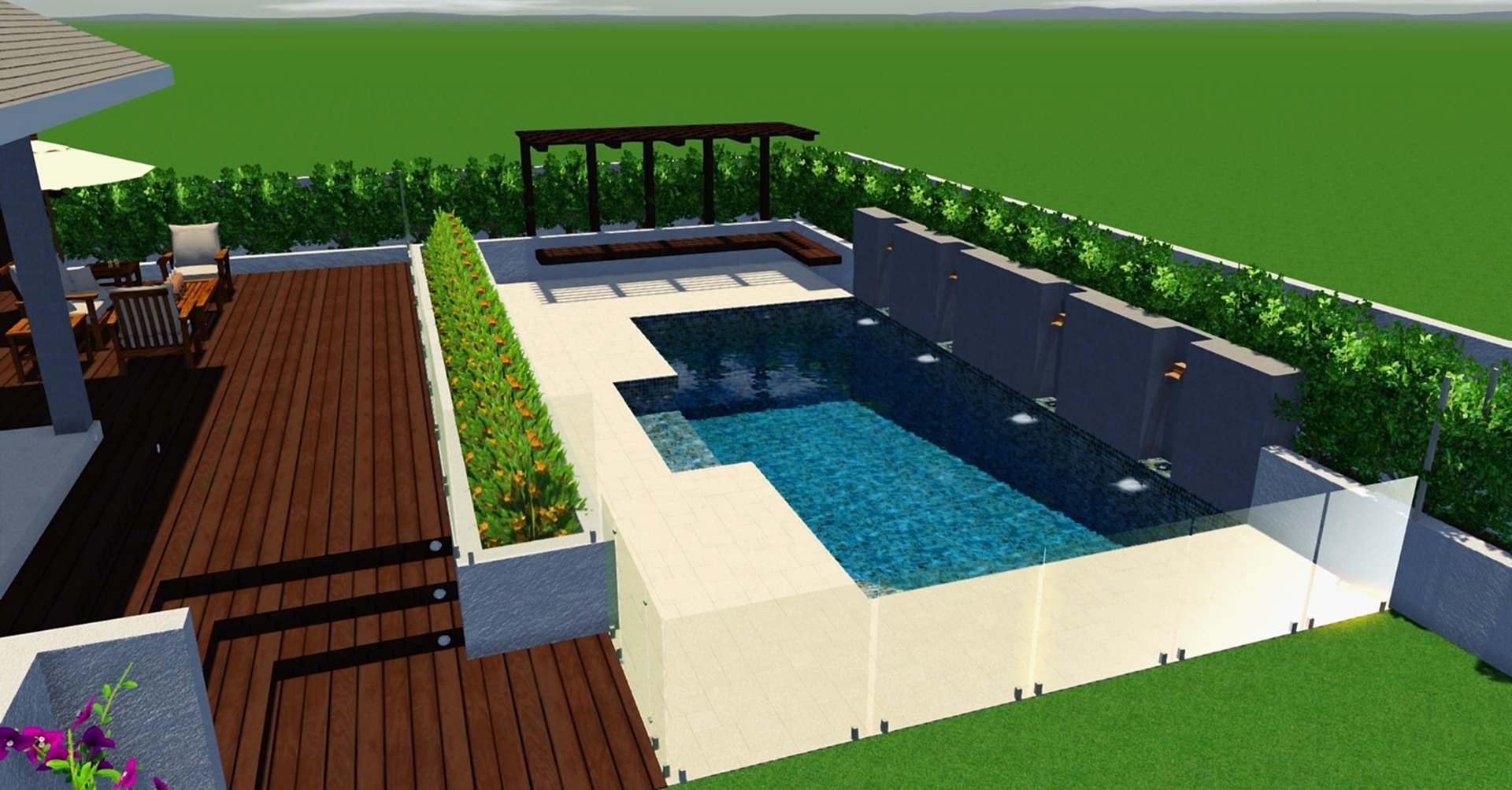 Brisbane Landscaping Design Blueprint 3D